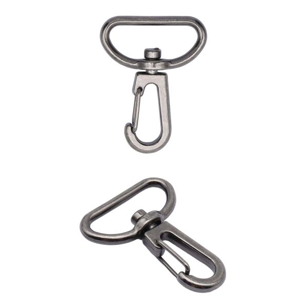 Карабин металл 25.0 мм (41х31 мм), никель черный, 10 шт