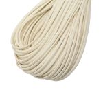 Шнур кожа искусственная ⌀2.5 мм / 100 метров, матовый, молочный