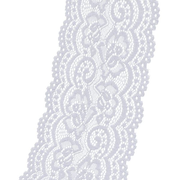 Кружево эластичное (стрейч) 100 мм / 13.71 метров, C154 светло-серый