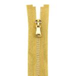 Молния металл Т5 (5 мм) 1 зам., разъем., 60 см, золото, 5 шт