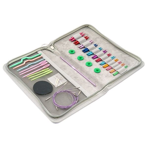 Набор съемных спиц для вязания 3.0-8.0 мм, 5.5 см, 12 размеров, алюминий, Hobby&Pro Stars