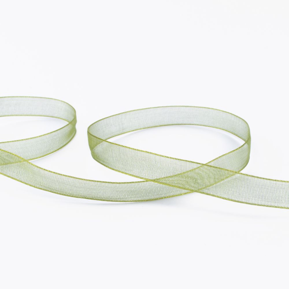 Лента капроновая (органза) 10.0 мм / 22.8±1 метра, 073 т. оливковый, Blitz OR-10