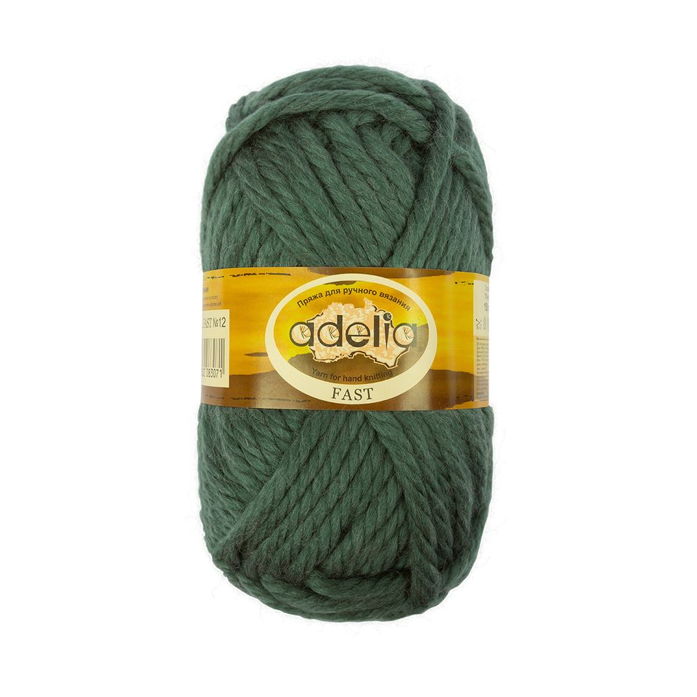 Пряжа Adelia Fast / уп.3 мот. по 150г, 45м, 12 зеленый