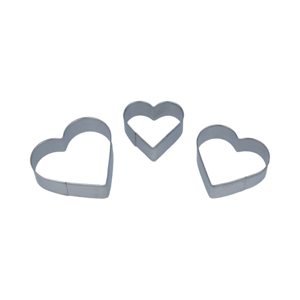 Вырубка кондитерская металл №01 сердце, 3 шт, S-Chief SHF-0035