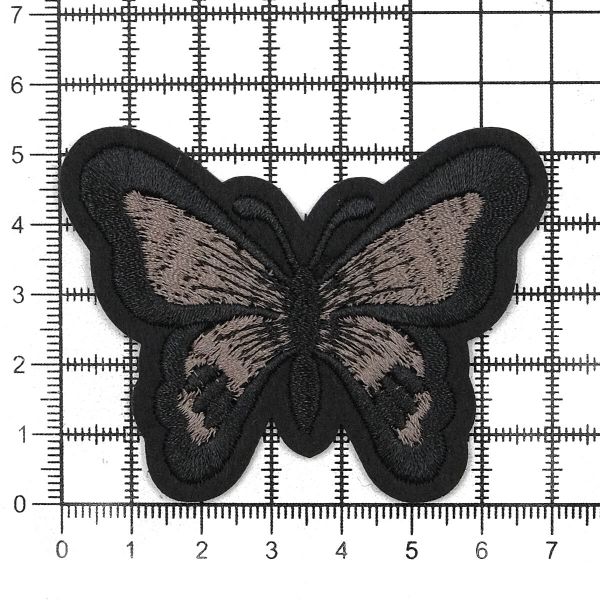 Термоаппликация Бабочка, 5.4х7см, Hobby&Pro (черный)