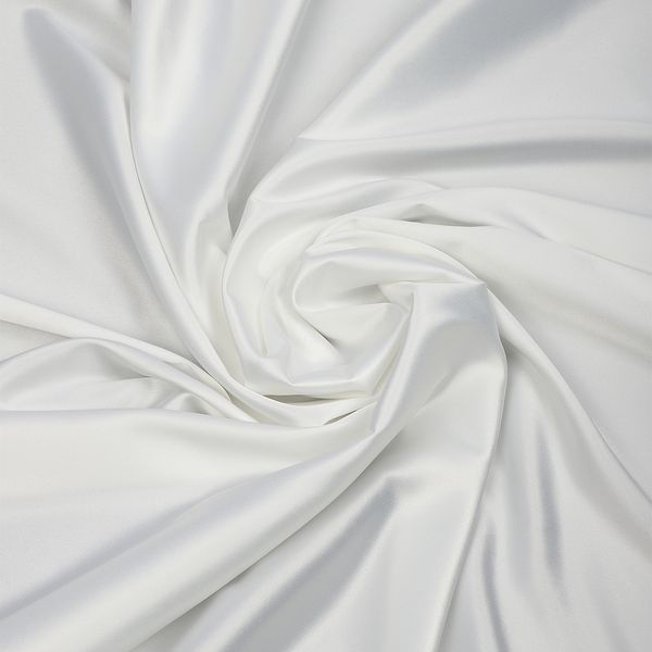 Атлас стрейч для нижнего белья 107 г/м², 125 см / 25 метров, 0180 цв.белый