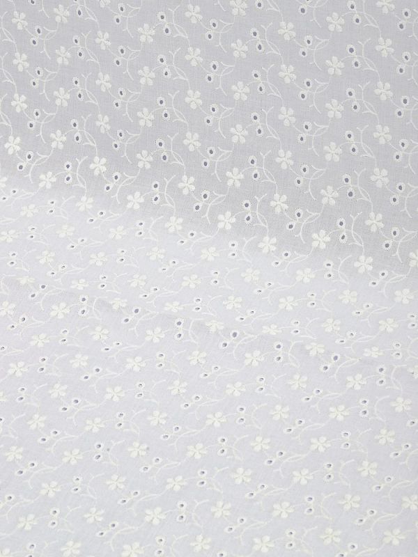 Ткань шитьё (прошва) 100 г/м², 150 см / 2 метра, TBY.Emb.8067.1.2, цв.01 белый