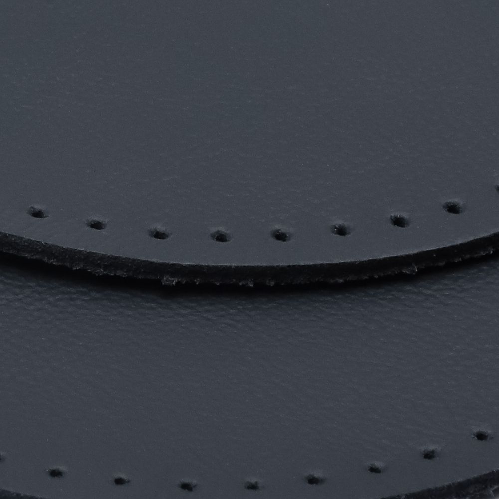 Заплатки пришивные из кожи, круг ⌀8см с перфорацией, 2 шт, 100% кожа, 05 темно-синий, 9121