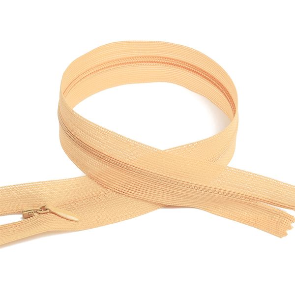 Молния потайная (скрытая) Т3 (3 мм) 1 зам., н/раз., 20 см, цв.F118 бл.желтый уп.50 шт