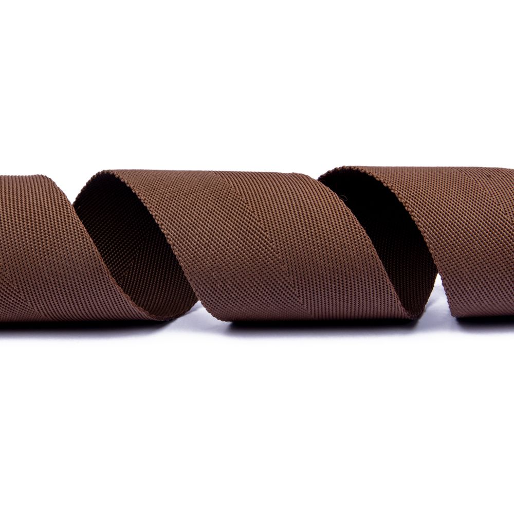 Стропа (ременная лента) 60 мм / 25 метров, толщ. 1.19 мм, [28 г/пог.м], 100% п/п, коричневый, Gamma С2693Г17