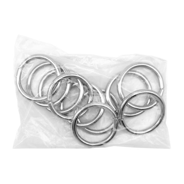 Кольцо сварное металл in ⌀35 мм (45 мм внешн.), 10 шт, никель