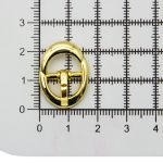 Пряжка ременная металл 11.5 мм (внешн. 17х23 мм), 20 шт, овальная, золото, BIG