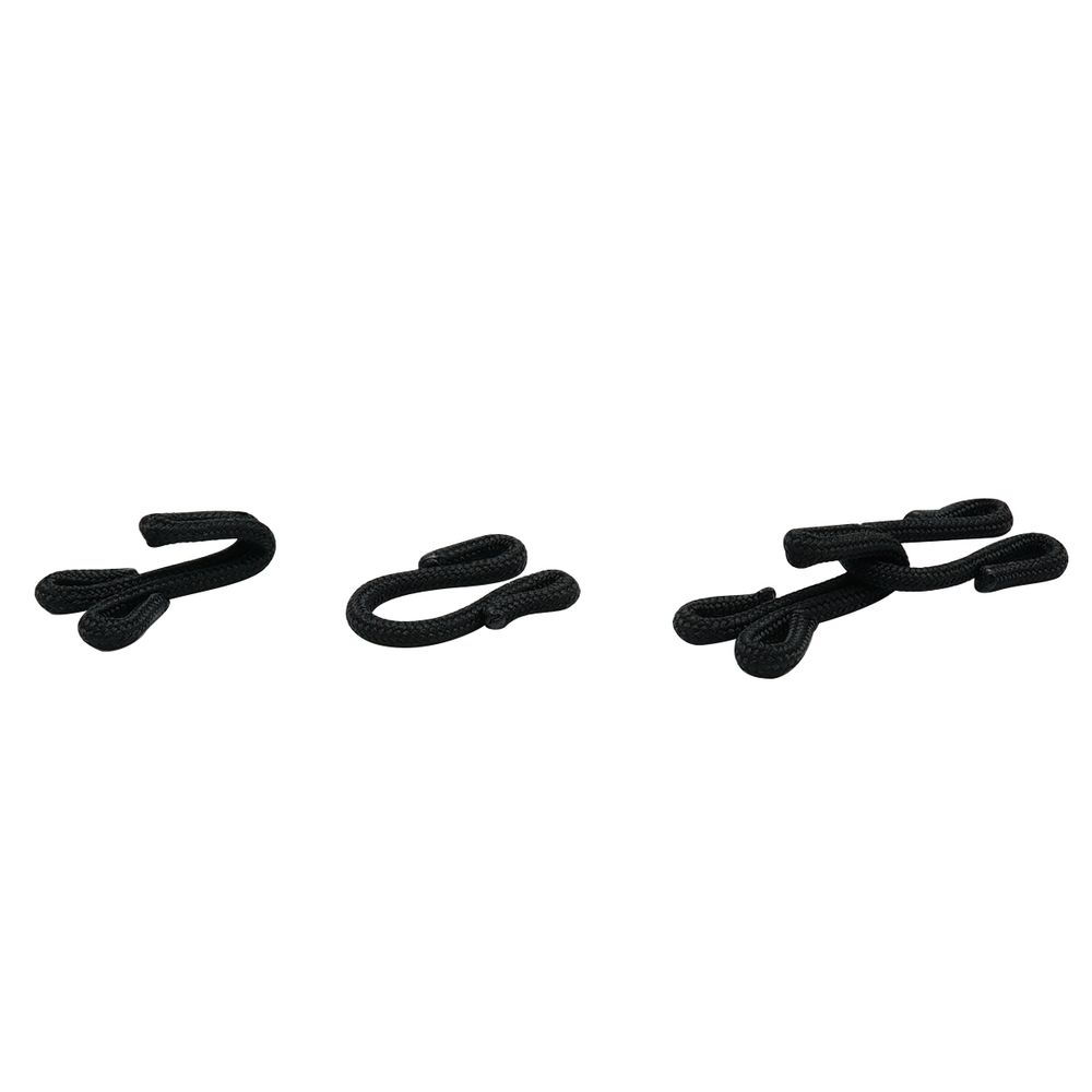 Крючки пришивные в оплетке 18х35 мм, цв.черный, 100 шт