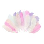 Перо гусиное обработанное нежный микс, 15-17см, 20 шт, XQ-660331