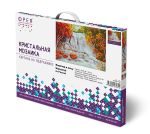 Алмазная (кристальная) мозаика Фрея, на подрамнике Водопад в лесу, 40х30 см