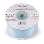 Лента капроновая (органза) 38.0 мм / 22.8±1 метра, 086 св. небесный, Blitz OR-38