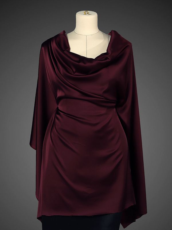 Шелк Армани 90 г/м², 150 см / 2 метра TBYArm-117 цв.117 бордо (сливовое вино)