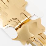 Занавес праздничный фигурный 100х200 см, 02-золотистые звезды, матовые, Boomzee GBZ-08