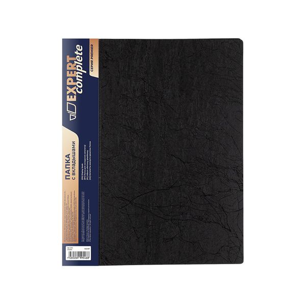 Папка с вкладышами Premier А4 30 л. 550 мкр. 20 мм, волокно, черный 22136, Expert Complete