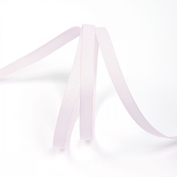 Лента репсовая (в рубчик) 6.0 мм, S186 св.серый уп. 27,4м