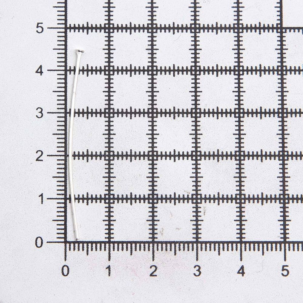 Штифт с плоской головкой 45мм, 50 шт/уп, (серебро)