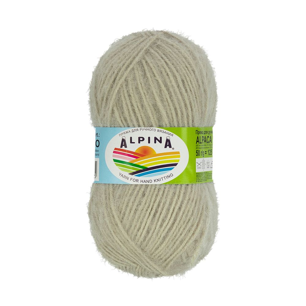 Пряжа Alpina Alpaca Pollo / уп.4 мот. по 50 г, 125м, 09 бежевый