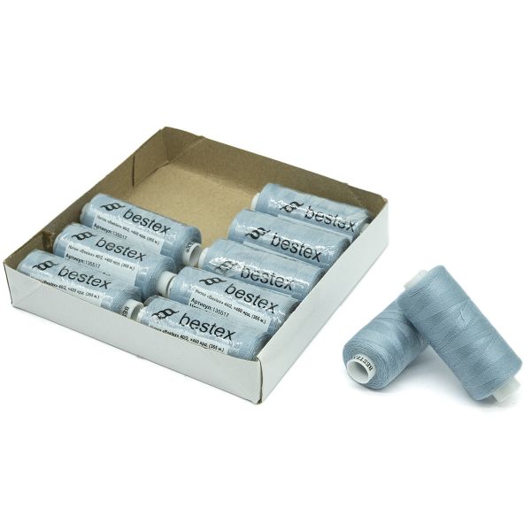 Нитки швейные бытовые Bestex 40/2, 365 м (400 ярд) / 10 кат., 314 лилово-голубой