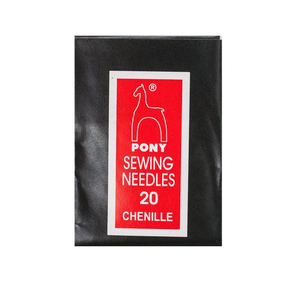 Иглы ручные для синели, глади с золотым ушком Chenille № 20, 25шт, PONY, 06158