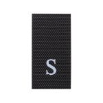 Этикетка-размерник 10х20мм, 100 шт/упак, черный фон/белый шрифт (MN) (S)