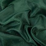 Ткань подкладочная (таффета) с рисунком 96 г/м², 100х145 см, 140 зеленый (растительный орнамент), Gamma JTR