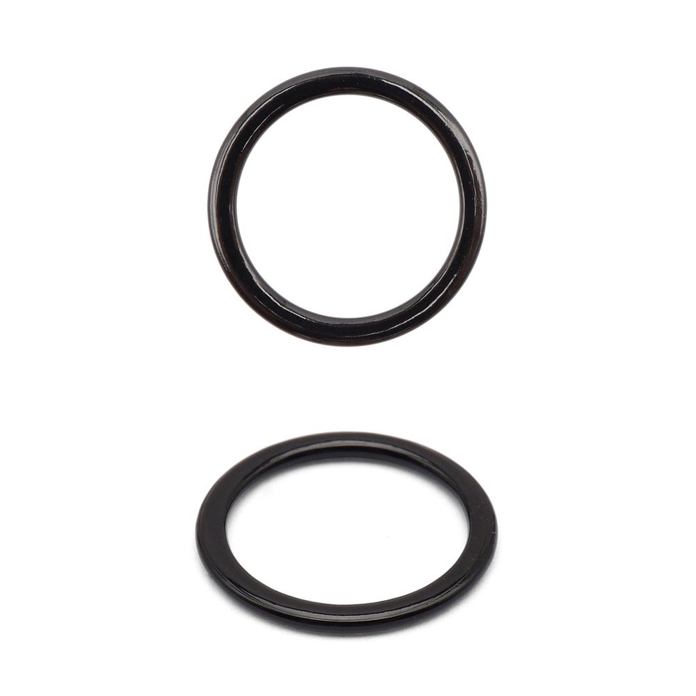 Кольца для бюстгальтера металл 11 мм, 20 шт, черный, ГВ800