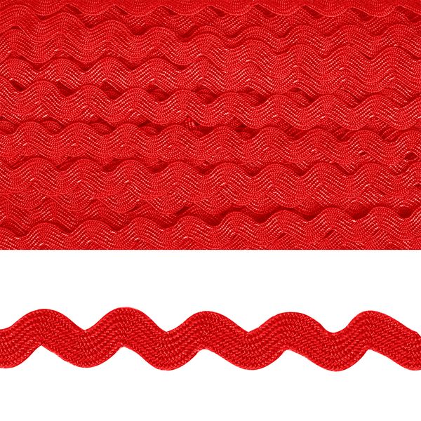 Тесьма вьюнчик 5 мм F162 красный, уп.32,92м