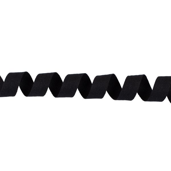 Тесьма (лента) киперная (100% х/б) 20 мм / 50 метров, черный/black, Gamma TCT-20