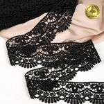 Кружево гипюр (плетёное) 60 мм, TBY.0740, черный, 13.71м, Kruzhevo