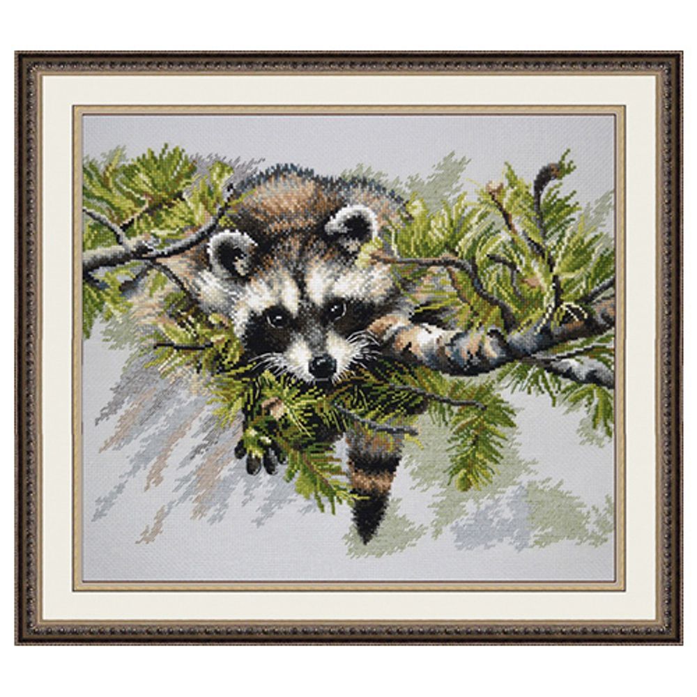 Набор для вышивания нитками Овен, Любопытство, 36х28 см