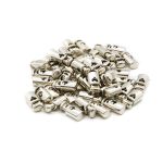 Фиксатор (зажим) для шнура пластик 1 отв., ⌀5.5 мм, 21х11 мм, цилиндр, под металл (никель), 200 шт