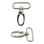 Карабин металл 32.0 мм (48х38 мм), 2 шт, Hobby&Pro, никель