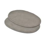 Заплатка, замша, овал средний 9х13,5см с перфорацией, 2 шт в уп, 100% кожа, 26 серый