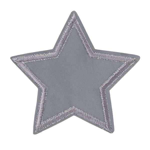 Светоотражающая термоаппликация звезда 6.5х6.5 см, 10шт