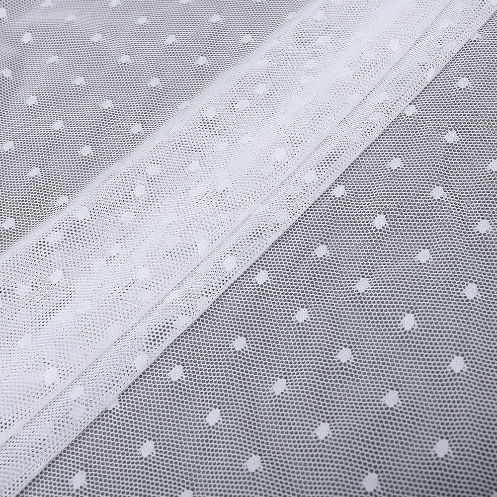 Сетка бельевая эластичная 65 г/м², шир.160 см / 5 метров, Мушка 00128, цв.01 белый /00128.01.1/