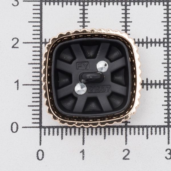 Пуговицы на ножке 36L=23 мм, металл, GD.Black (золото-черный), 10 шт, MP07