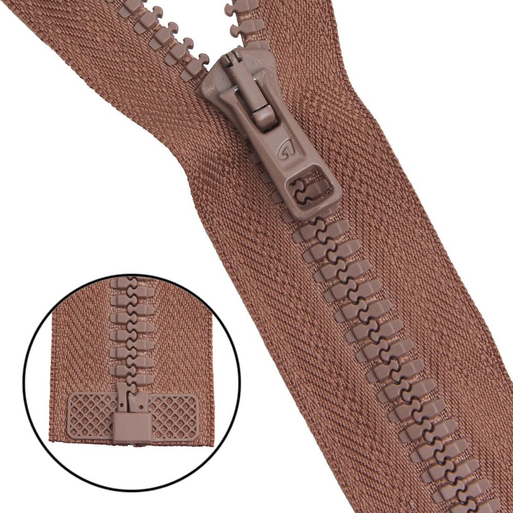 Молния трактор Arta Т6 (6 мм) 1 зам., разъем., 85 см, цв. 072 бежевый, уп.5 шт