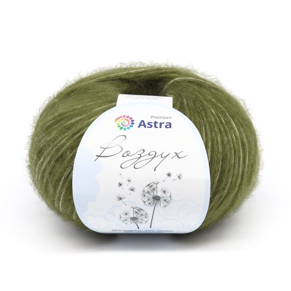 Пряжа Astra Premium (Астра Премиум) Воздух (Air) / уп.3 мот. по 50 г, 140 м, 09 зеленый