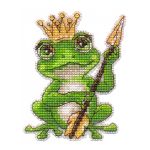 Набор для вышивания нитками Овен, Магнит. Лягушка 7,5х9,5см