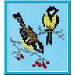 Набор для вышивания нитками РС Студия, Синица 12х10 см