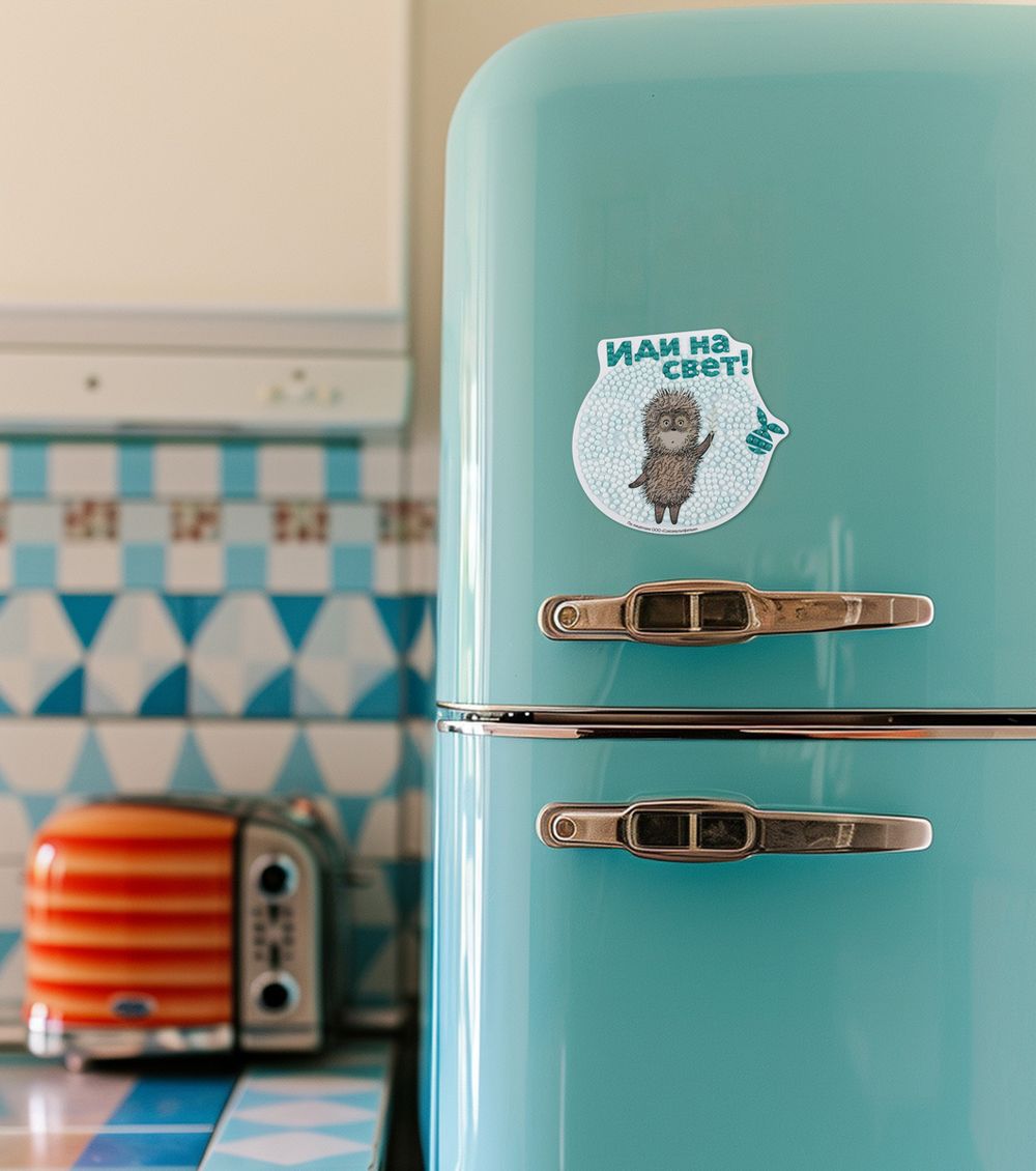 Алмазная (кристальная) мозаика Фрея CMF-ALVM-101, Союзмультфильм. Магнит Ёжик в тумане, 10х9.5 см