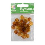 Бусины натуральный камень янтарь 3х12 мм, 20 г, Астра