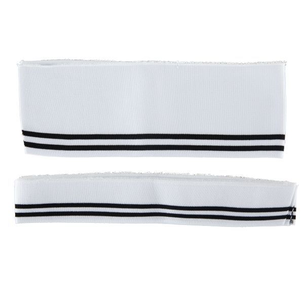 Воротник трикотажный с манжетами (комплект): воротник 8х48-52 см, подвяз на рукава 3.5х100 см, №2 белый с полосками, Blitz MAPP