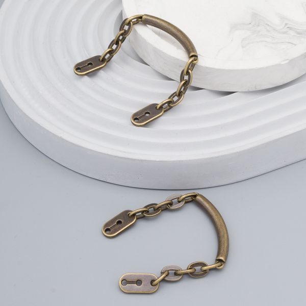 Цепочка-вешалка 105х7 мм, металл, OB бронза,2 шт, MB196