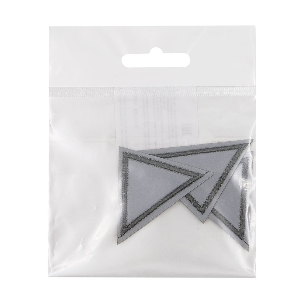 Термоаппликация светоотражающая Треугольник, 55х35 мм, LA427, 3 шт